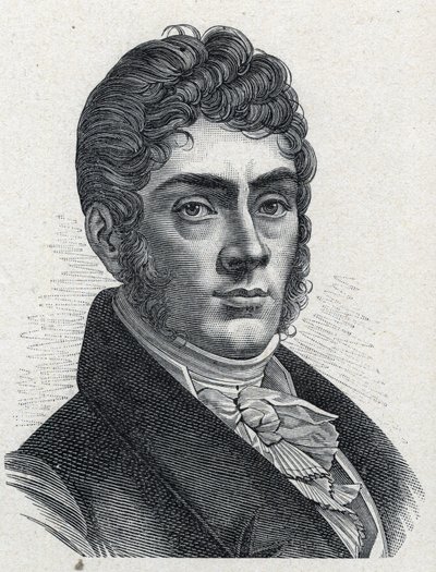 Portret van Etienne Nicolas Mehul (1763-1817) Franse componist. Gravure uit 1889. Privécollectie door French School