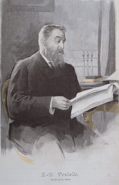 Portret van Eugene Poubelle, uit La Revue Illustrée, 15 juni 1893 door French School