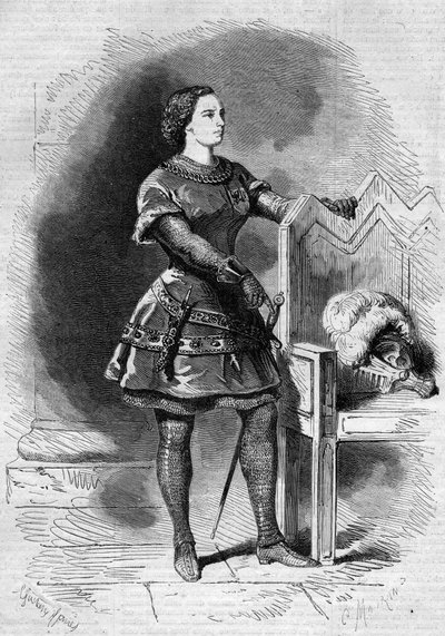 Portret van Felicita Vestvali, Poolse zangeres, in de rol van Romeo in de eerste akte van 