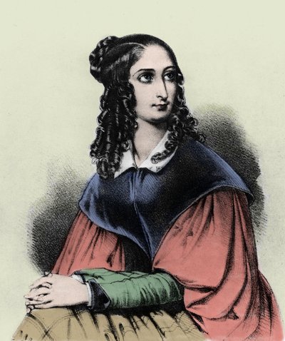 Portret van Flora Tristan, grootmoeder van Gauguin, 1839 door French School