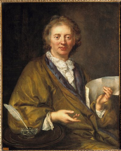 Portret van Francois Couperin (1668-1733), bekend als Couperin de Grote, Franse componist en organist door French School