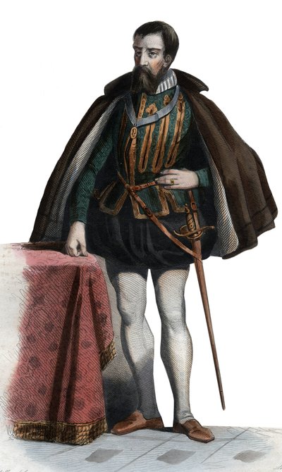 Portret van Francois I de Lorraine (1519-1563), Hertog van Guise, Hertog van Aumale, Franse soldaat en politicus door French School