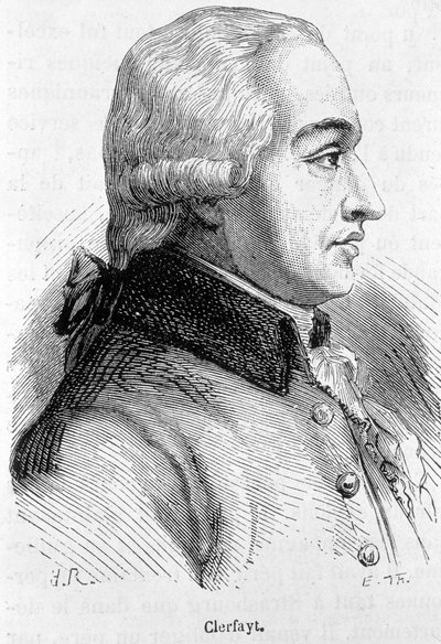 Portret van François de Croix Graaf de Clerfayt (of Clairfayt), Oostenrijkse veldmaarschalk (1733-1798) - in 