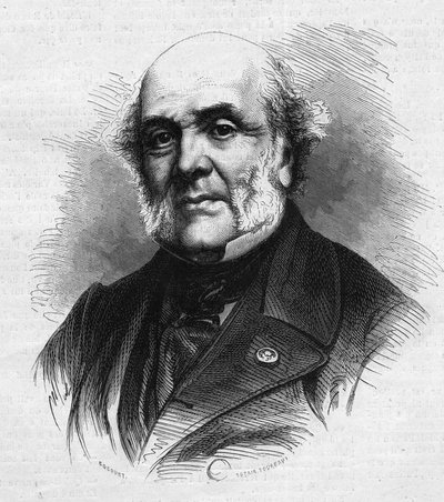 Portret van Frederic Auguste Demetz (1796-1873), Franse advocaat, oprichter van de landbouwkolonie en penitentiaire inrichting van Mettray bedoeld om jonge delinquenten te rehabiliteren. Gravure in 