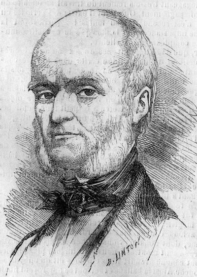 Portret van Frédéric Millet, Franse miniaturist. Gravure in 