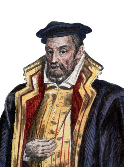 Portret van Gaspard II de Coligny door French School