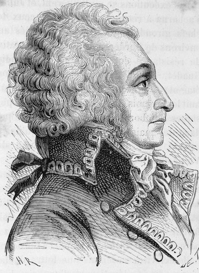 Portret van Generaal Alexandre Viscount de Beauharnais (1760-1794), beschuldigd van het slecht verdedigen van Mainz in 1793, hij werd onthoofd - in 