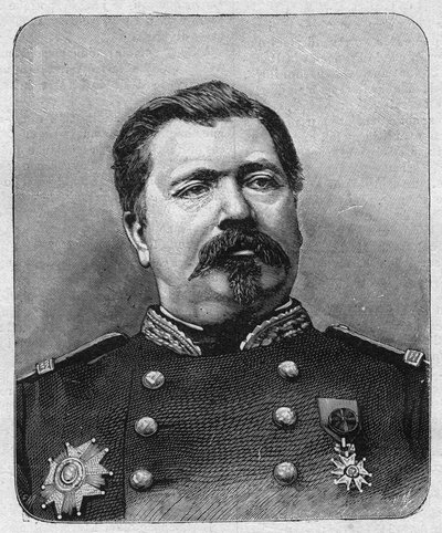 Portret van generaal Davout, grootkanselier van het Legioen van Eer. Gravure in "La gazette du dimanche" van 12 december 1895 door French School
