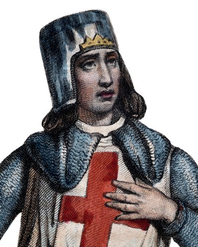 Portret van Geoffrey van Villehardouin (1150-1228), Franse historicus en ridder door French School