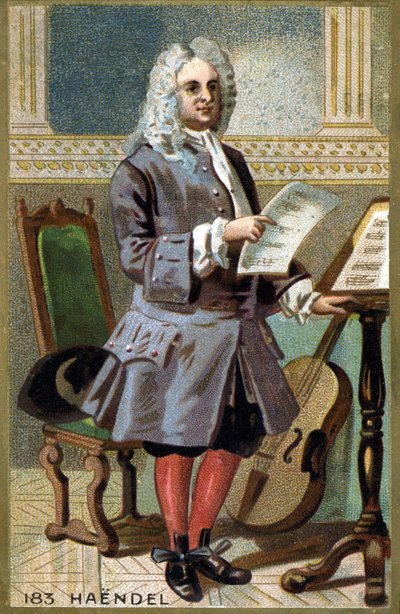 Portret van George Frederick Handel (Georg Friedrich Handel) door French School