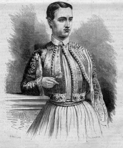 Portret van George I (Georges van Denemarken) (1845-1913), Koning van Griekenland. Gravure in 