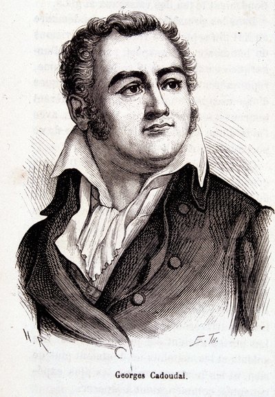 Portret van Georges Cadoudal - gravure door French School