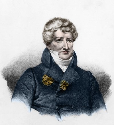 Portret van Georges Cuvier (1764-1832), Franse paleontoloog. door French School