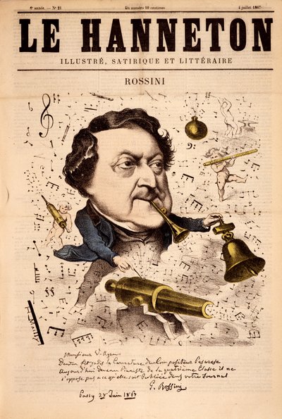 Portret van Gioacchino Rossini (1792-1868) - in 