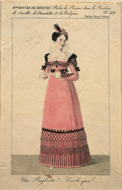 Portret van Giuseppina Ronzi de Begnis in de rol van Rosina in 