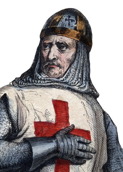 Portret van Godfried van Bouillon (104061-1100), Frankische ridder, een van de leiders van de Eerste Kruistocht door French School