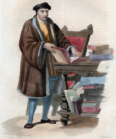Portret van Guillaume Bude (Budee) (Budaeus) (1467-1540), Franse geleerde door French School