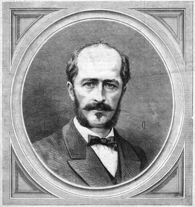 Portret van Gustave Lambert (1824-1871), Franse hydrograaf en ontdekkingsreiziger, auteur van een expeditieproject naar de Noordpool door French School