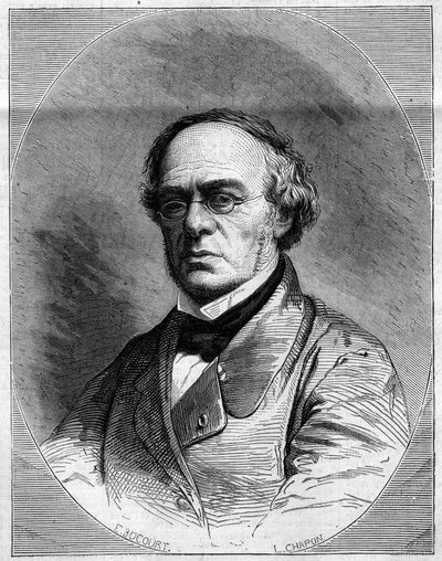 Portret van Halevy (Jacques Fromental Levy, alias) (1799-1862), Franse componist. Gravure in 