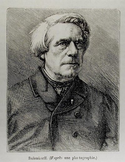 Portret van Heinrich Daniel Ruhmkorff (1803-77) door French School