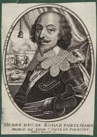 Portret van Henri de Rohan, Hertog van Rohan door French School