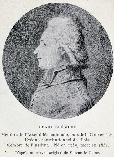 Portret van Henri bekend als de Abbe Gregoire (1750-1831), Franse geestelijke en politicus door French School