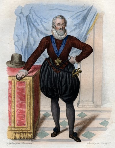 Portret van Hendrik IV (1553-1610) door French School