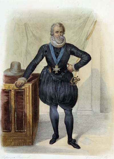 Portret van Hendrik IV, Koning van Frankrijk (1553-1610) - in 