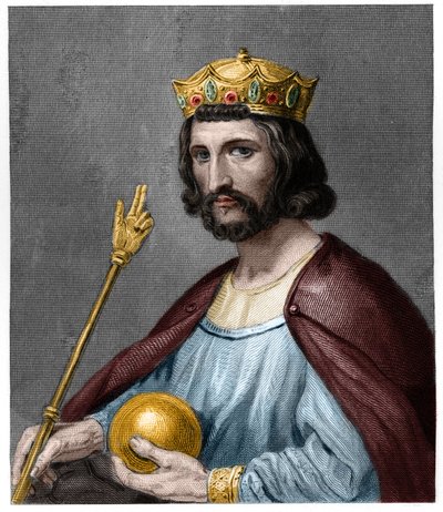 Portret van Hugues I Capet (ca. 941 - 996), Hertog van Frankrijk en later Koning van Frankrijk - in 