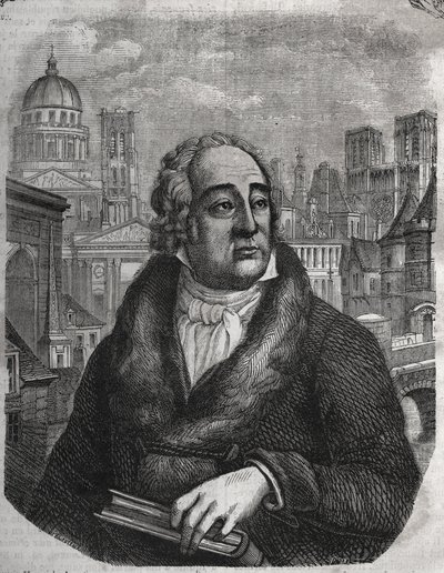 Portret van Jacques-Antoine Dulaure (1755-1835) Franse archeoloog en historicus - Gravure in 