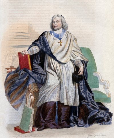 Portret van Jacques Benigne Bossuet (1627-1704), Franse bisschop en theoloog. door French School