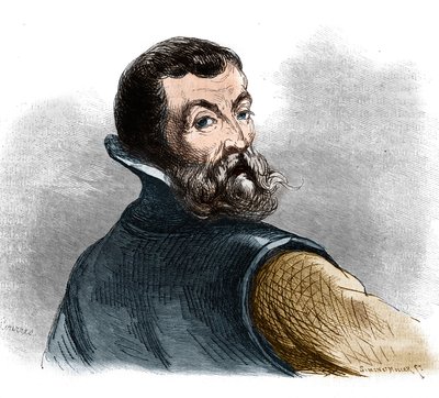 Portret van Jacques Cartier (1491-1557), Franse navigator en ontdekkingsreiziger. door French School