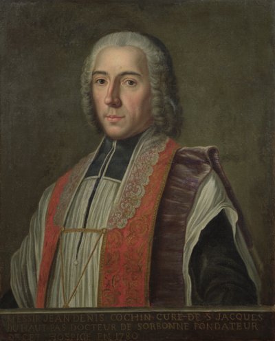 Portret van Jacques Denis Cochin (1726-83) oprichter van het Hopital Saint-Jacques door French School