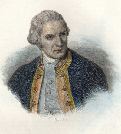 Portret van James Cook door French School