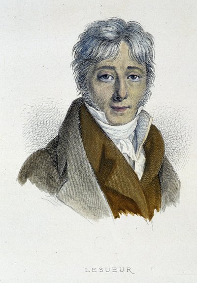 Portret van Jean-François Lesueur - gravure door French School