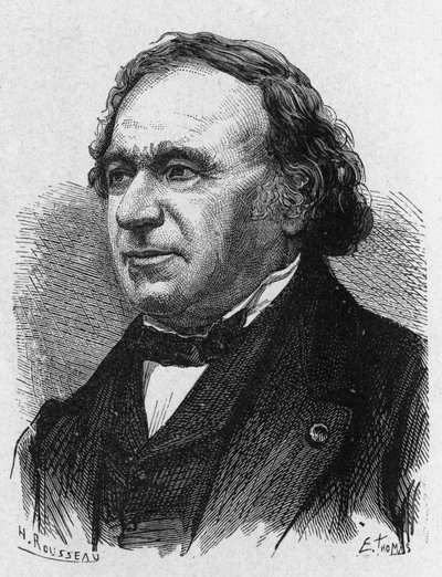 Portret van Jean Baptiste Dumas (1700 - 1884) - uit "Album van Wetenschap; beroemde geleerden; Grote ontdekkingen" 1896 door French School