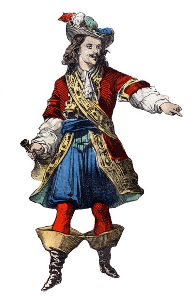 Portret van Jean Bart, Franse kaper. door French School