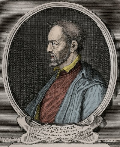 Portret van Jean Dorat (Auratus, echte naam Jean Dinemandi) door French School