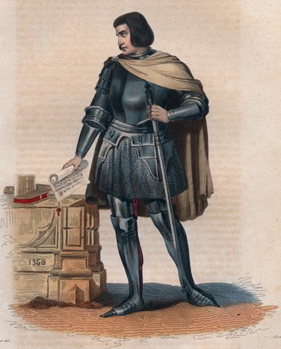 Portret van Jean Juvenal (Jouvenel) des Ursins (1360-1431), Franse rechter. door French School