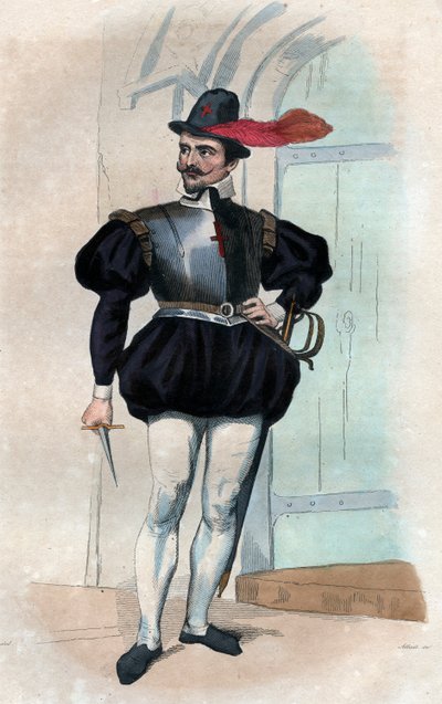 Portret van Jean Leclerc, genaamd Bussy Leclerc (overleden 1635). door French School