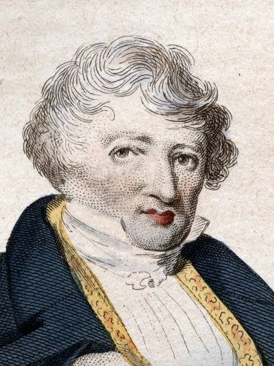 Portret van Jean Leopold Nicolas Frederic Cuvier bekend als Georges Cuvier (1769-1832), Franse natuuronderzoeker en zoöloog. door French School