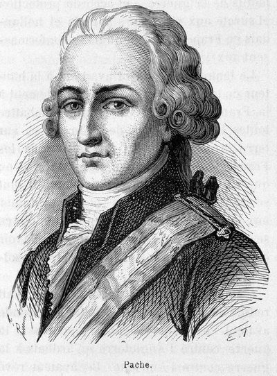 Portret van Jean Nicolas Pache (1746-1823), Franse politicus die op openbare monumenten de leus van de Franse Republiek graveerde: 