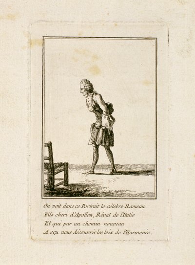 Portret van Jean Philippe Rameau (1683-1764) door French School