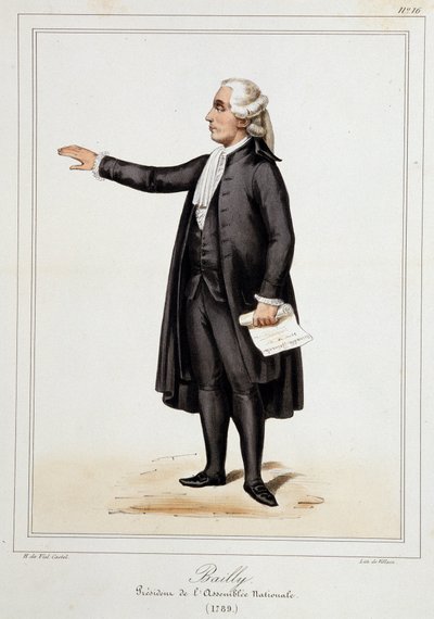 Portret van Jean Sylvain Bailly (1736 - 1793) - in 