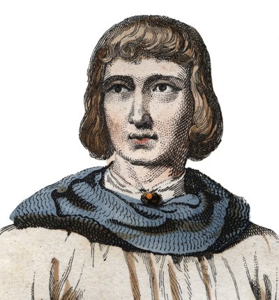Portret van Jean de Joinville (1225-1317), kroniekschrijver van middeleeuws Frankrijk door French School