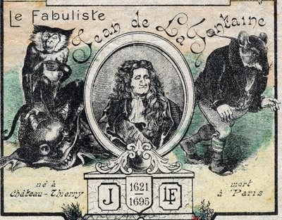 Portret van Jean de La Fontaine. door French School