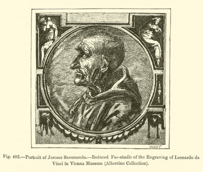 Portret van Jerome Savonarola door French School