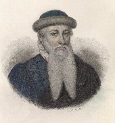 Portret van Johannes Gensfleisch, alias Gutenberg door French School