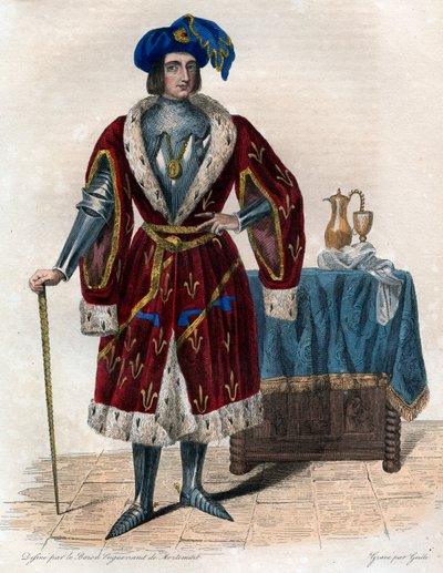 Portret van Jan van Orléans, Graaf van Dunois (Bastaard van Orléans) (1402-1468) door French School