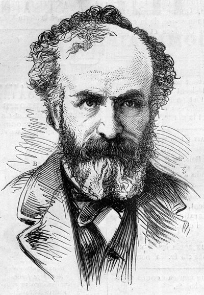 Portret van Jules Janssen (1824-1907), Franse astronoom, een methode om zonneprotuberansen te observeren. Gravure in 